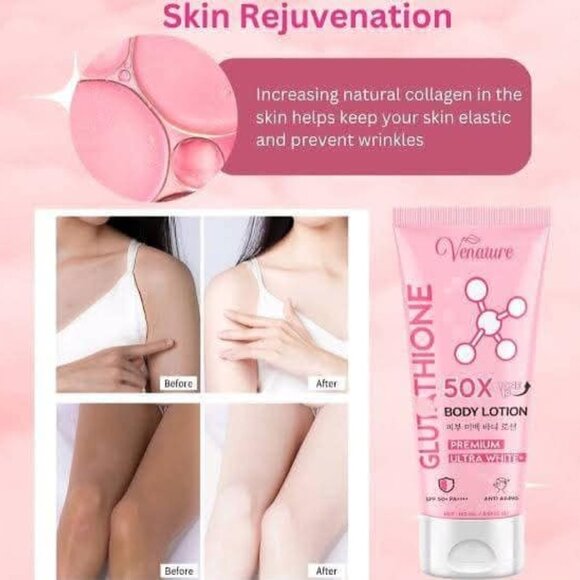 Venature 50X Glutathione Body Lotion Antioxidant Rich Hydrating Moisture - Picture 2 of 12